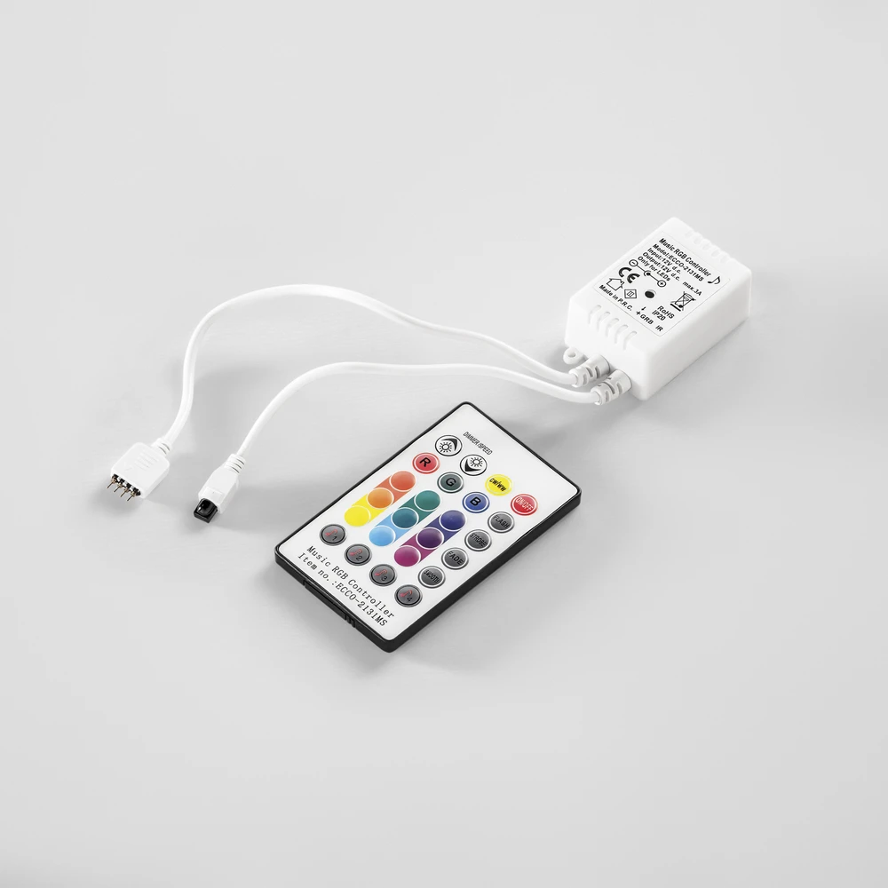 Muzikos imtuvas + RGB nuotolinio valdymo pultas, 12V LED juostai