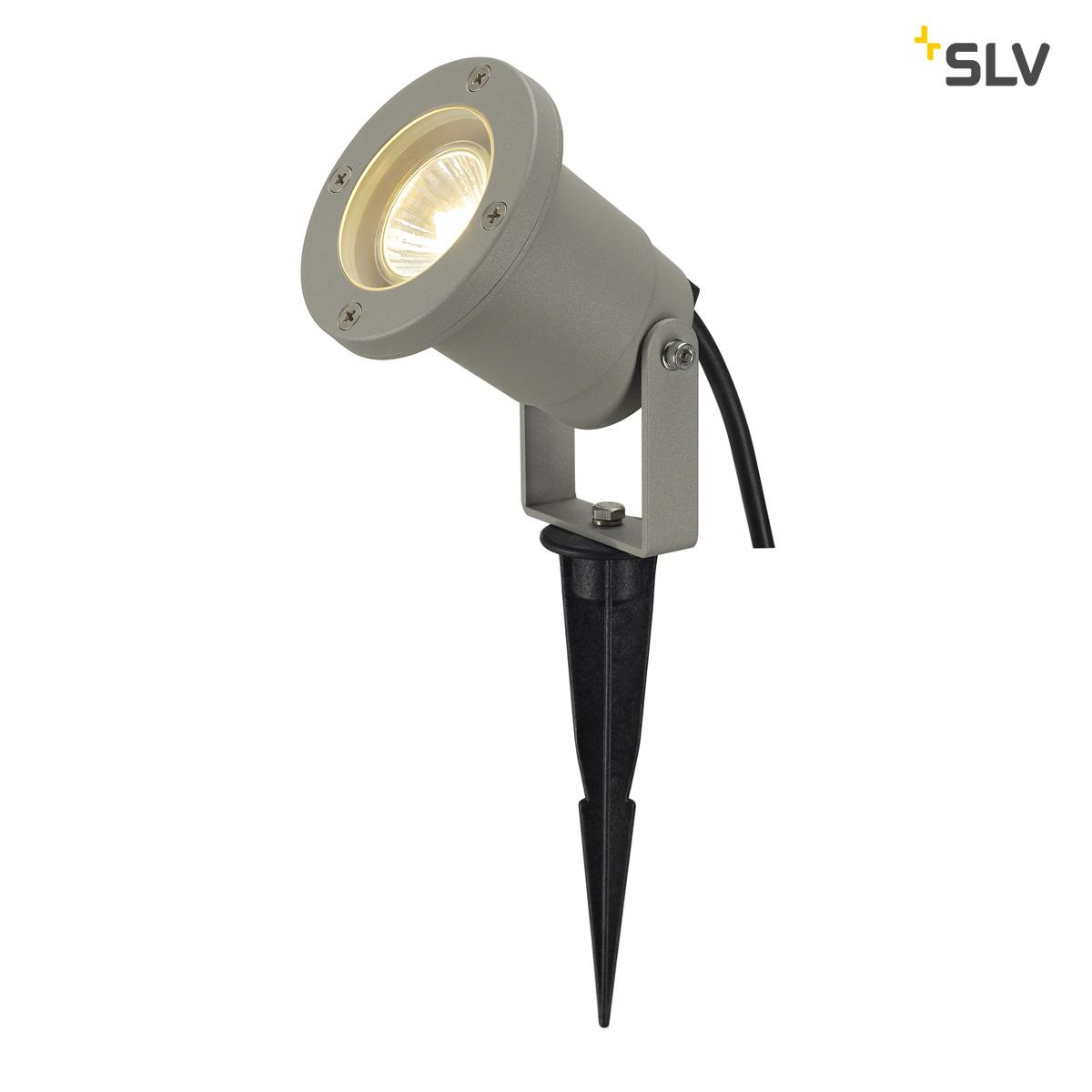Spotline Slv NAUTILUS SPIKE, sidabrinės spalvos-pilkas, GU10, maksimaliai 35W, pridedamos 1.5m laidas su Kištukinio lizdo kištukas