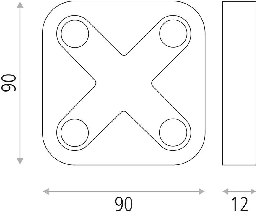 Nuotolinio valdymo pultas CASAMBI XPRESS, 4 programuojami mygtukai, matinės juodos sp., XCONTROL018N