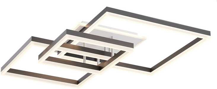 120W LED paviršinis lubinis šviestuvas SAMI, juodos/baltos sp., 3000/4000/6000K