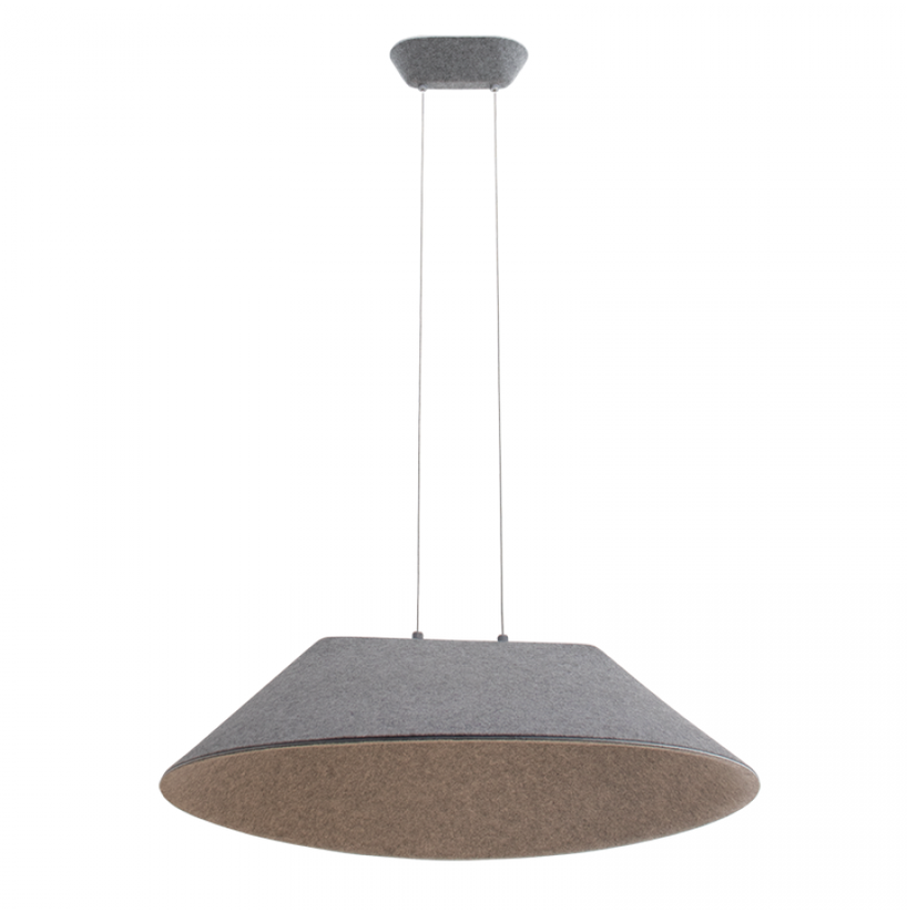 Pakabinamas šviestuvas 12W LED pakabinamas akustinis šviestuvas, pilkas, 3000K, dimeriuojamas, 23173