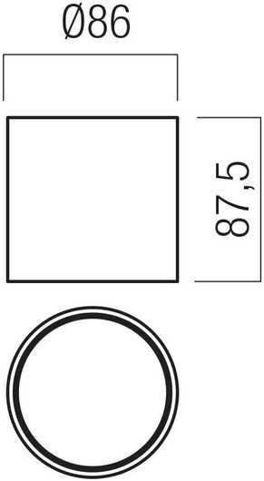Lubinis šviestuvas 14,5W LED paviršinis šviestuvas HERA, baltas, 3000K, dimeriuojamas, 01-3677