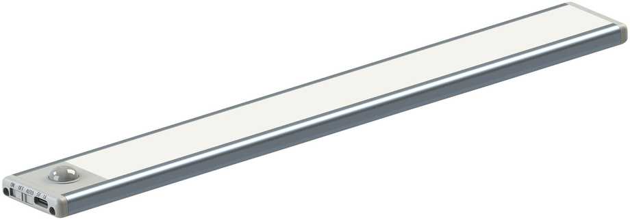 1,5W LED linijinis spintelės šviestuvas su judesio davikliu, sidabro sp., 4000K