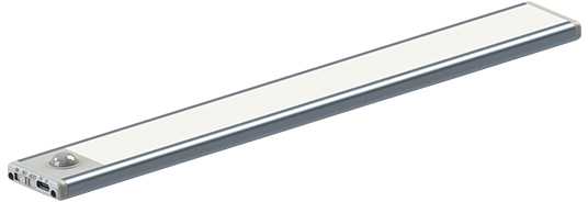 1,5W LED linijinis spintelės šviestuvas su judesio davikliu, sidabro sp., 3000K