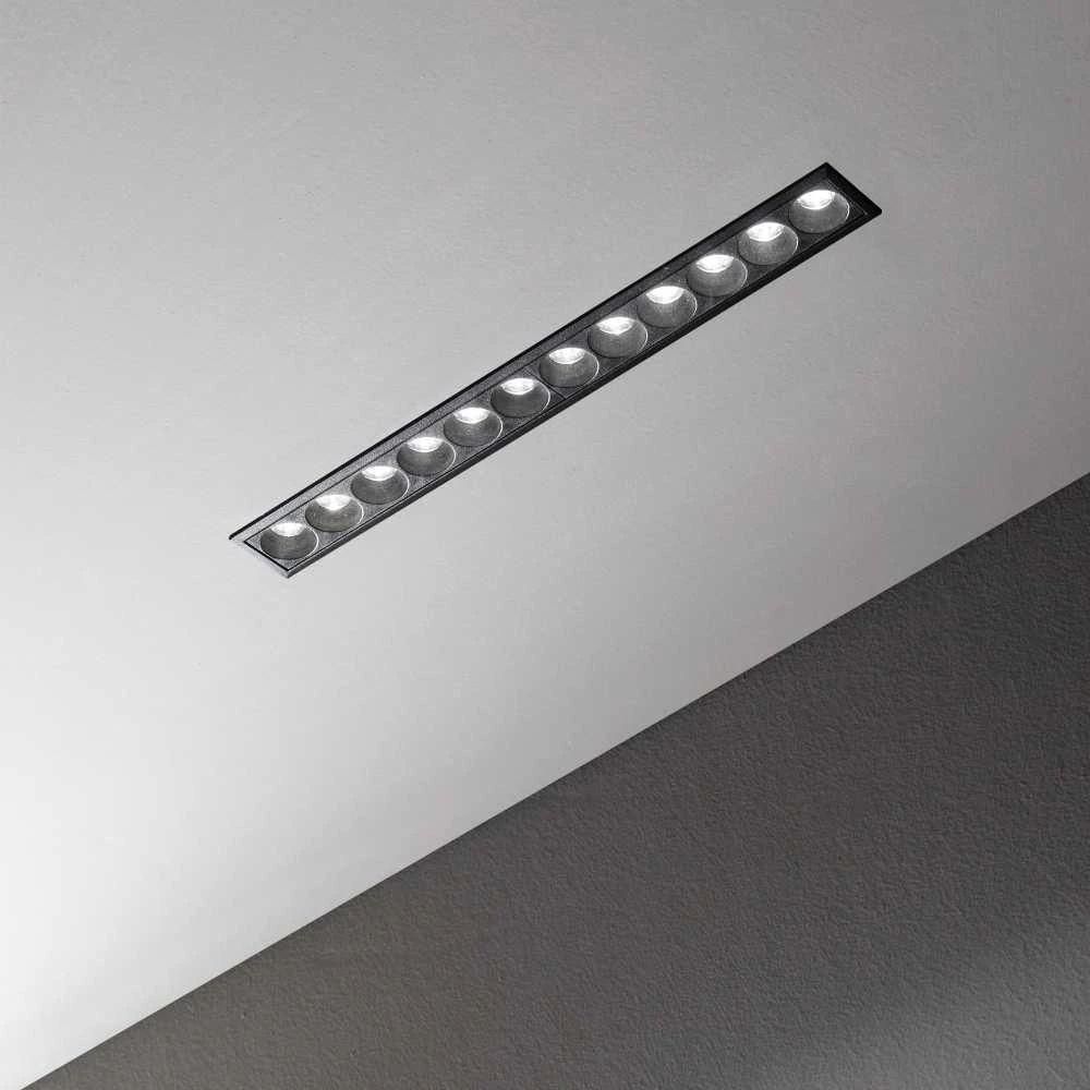 Ideal Lux 20W LED įleidžiamas linijinis šviestuvas LIKA, juodas, 3000K, 305837