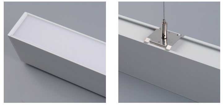 Pakabinamas šviestuvas 20/30/40W LED paviršinis/pakabinamas linijinis šviestuvas KOLINE K2 PROFESSIONAL, baltas, 3000/4000/6500K