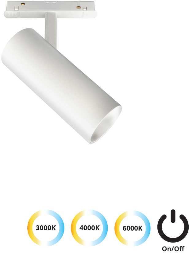 20W LED šviestuvas į magnetines sistemas VIOKEF MAGNETIC, baltas, 3000/4000/6000K, 4244101S