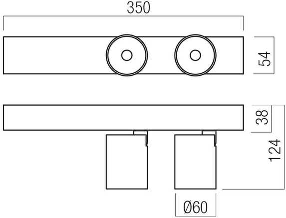 Lubinis šviestuvas 21W LED paviršinis šviestuvas TAKTO, juodos/nikelio sp., 2700K, dimeriuojamas, 01-4205