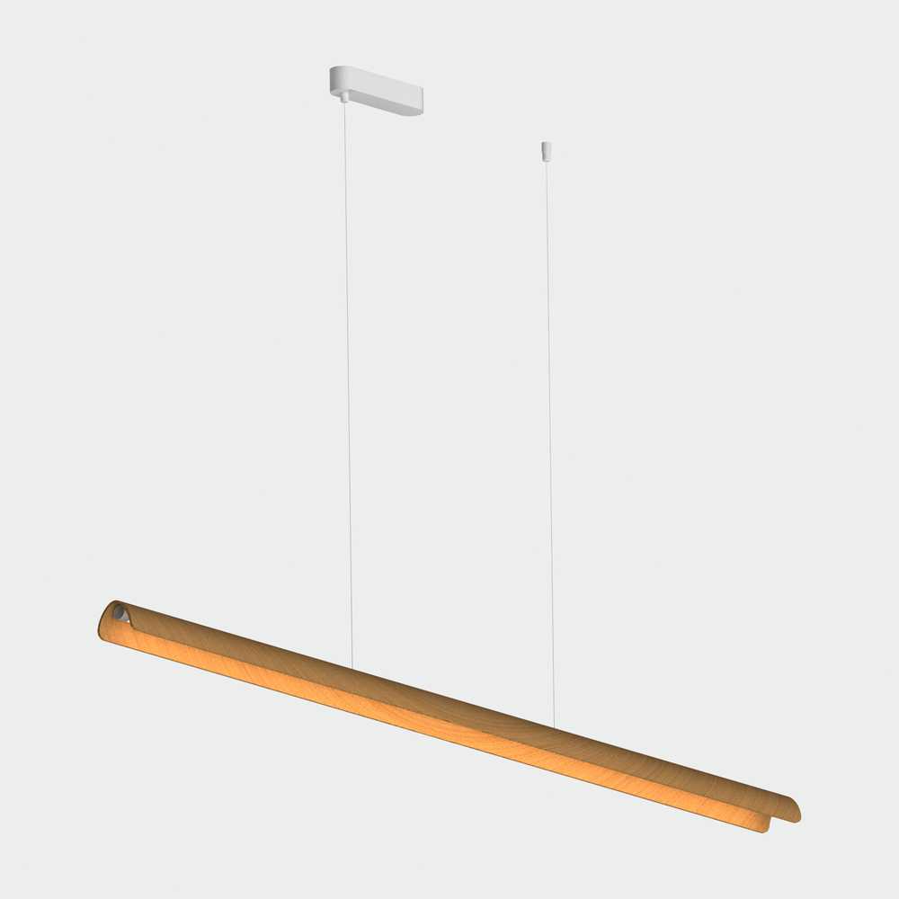 Pakabinamas šviestuvas 22W LED pakabinamas linijinis šviestuvas ALMA, medžio/baltos sp., 2700/3000K, dimeriuojamas, C4036070OAKDP