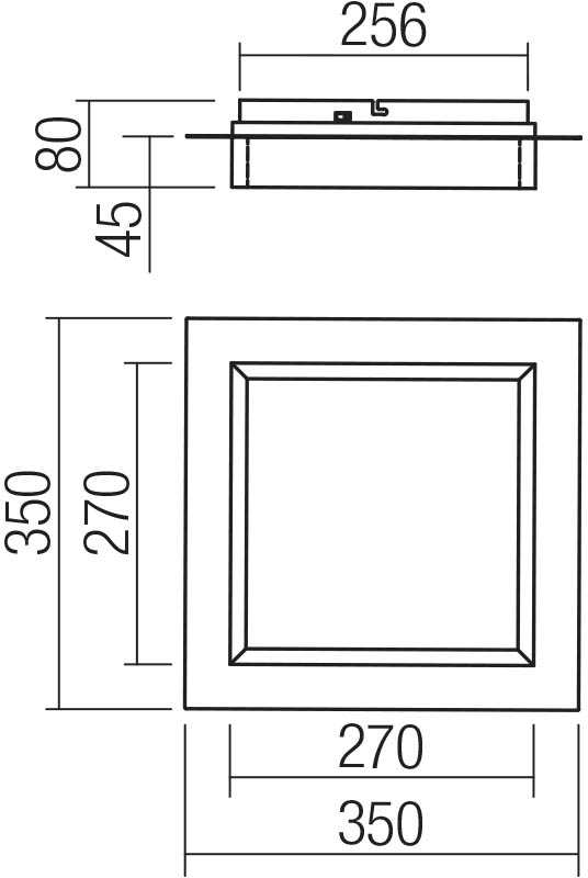Lubinis šviestuvas 28W LED paviršinis šviestuvas PERIMETRO, baltas, 3000/4000/6500K