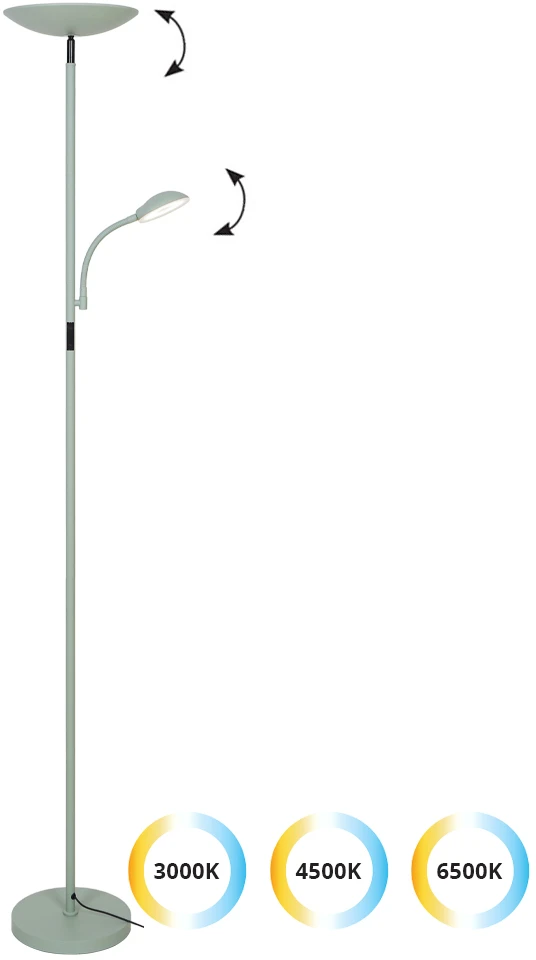 28W LED toršeras NORA, žalias, 3000/4500/6500K, dimeriuojamas, 4351801