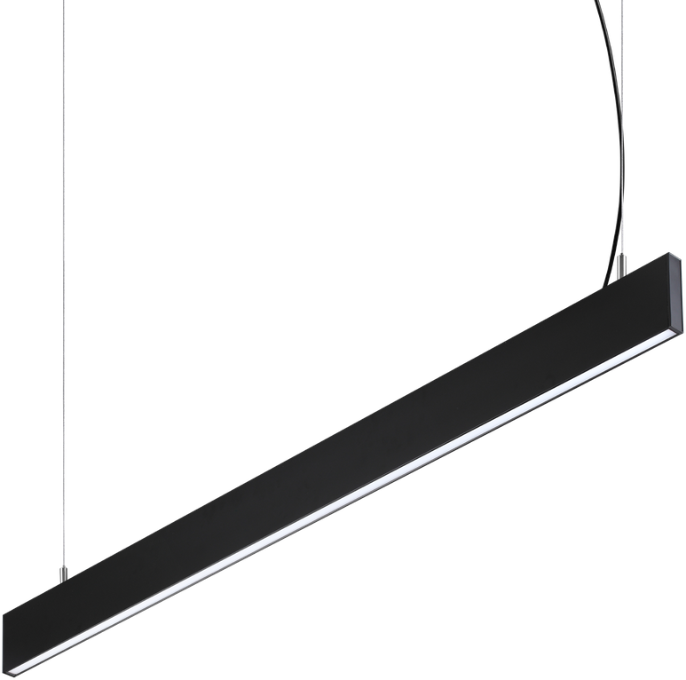 Pakabinamas šviestuvas 29W LED pakabinamas linijinis šviestuvas STEEL, juodas, 3000K, dimeriuojamas, šviestuvai gali būti jungiami į liniją, 367590