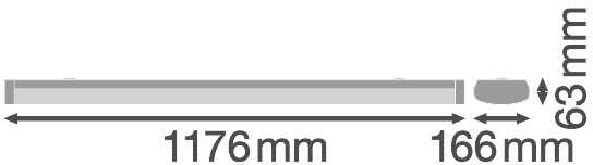 32W LED linijinis paviršinis šviestuvas, 4000K, DALI
