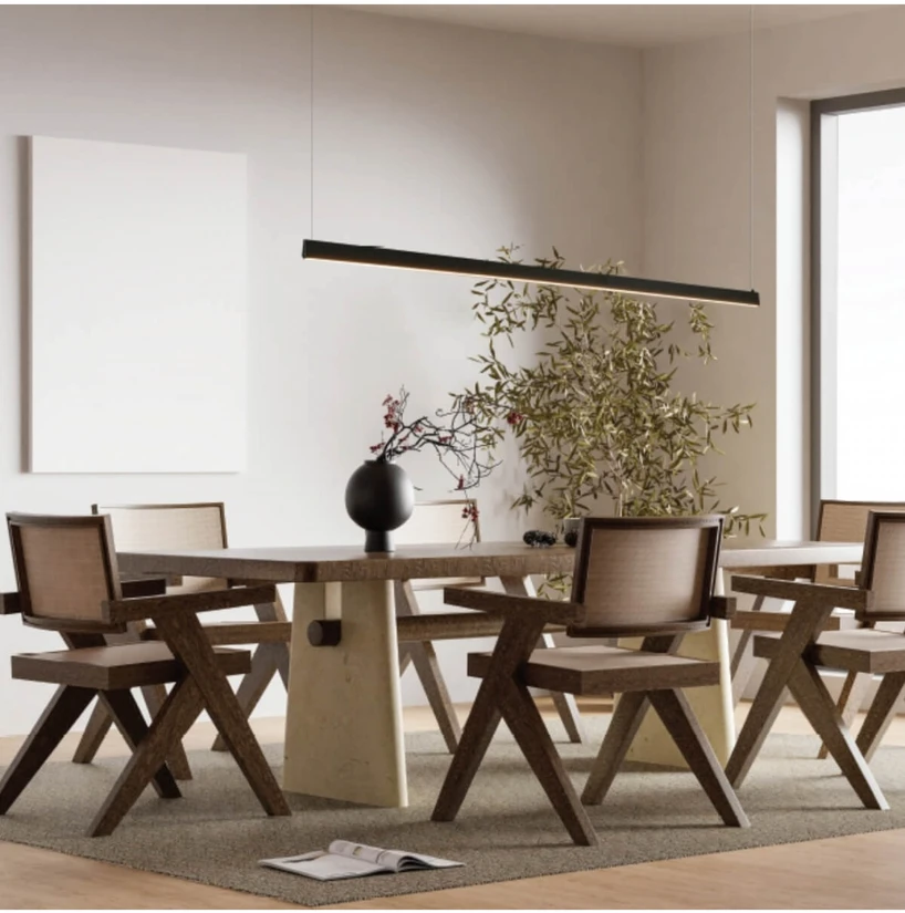 Pakabinamas šviestuvas 32W LED pakabinamas linijinis šviestuvas, juodas, 3000K, dimeriuojamas, 2556