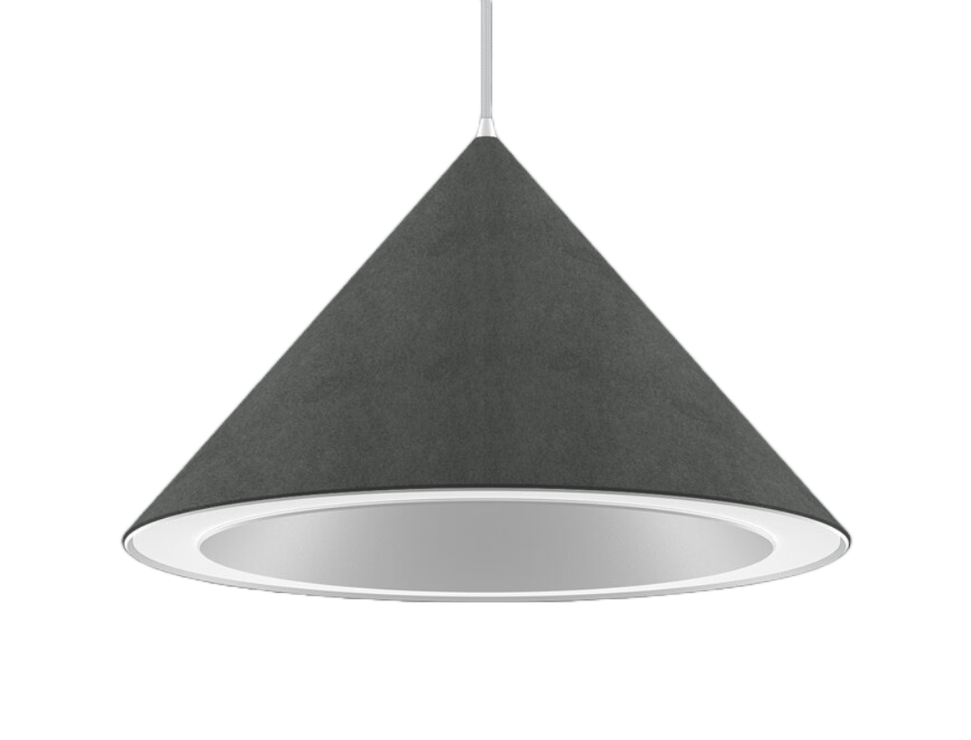 Pakabinamas šviestuvas 34W LED pakabinamas akustinis šviestuvas HOLY 550, baltu korpusu, 3000K
