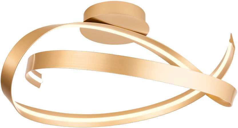 Lubinis šviestuvas 34W LED paviršinis šviestuvas IMPULS, matinės aukso sp., 3000K, dimeriuojamas, 01-3613