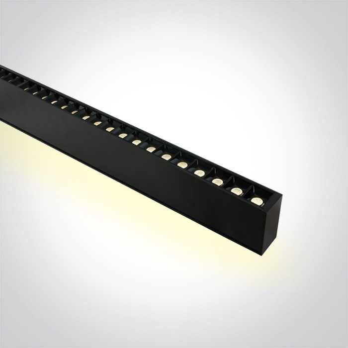 Pakabinamas šviestuvas 36-65W LED pakabinamas linijinis šviestuvas, juodas, 3000/4000/5000K, 38150BU/B/V