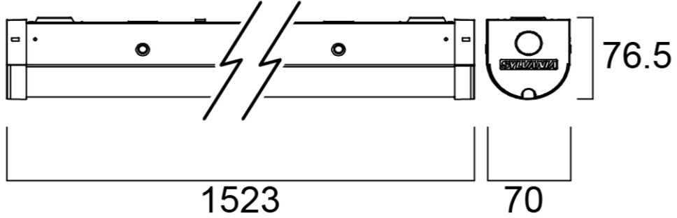 36W LED linijinis šviestuvas WAYLINE 1500, baltas, 4000K