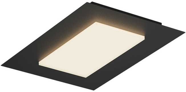 Lubinis šviestuvas 36W LED paviršinis šviestuvas TATAMI, juodas, 3000/4000/6500K
