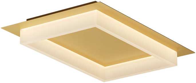 Lubinis šviestuvas 36W LED paviršinis šviestuvas PERIMETRO, matinės aukso sp., 3000/4000/6500K