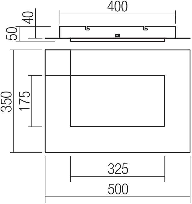 Lubinis šviestuvas 36W LED paviršinis šviestuvas TATAMI, baltas, 3000/4000/6500K