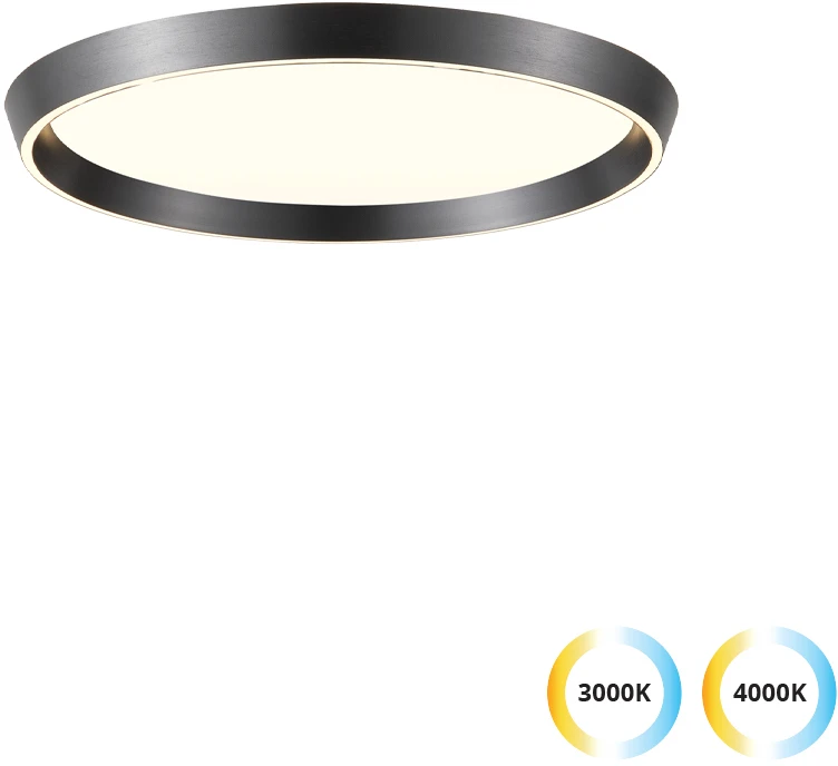 39W LED lubinis šviestuvas LORISSA, baltos/juodos sp., 3000/4000K, dimeriuojamas, 4347400