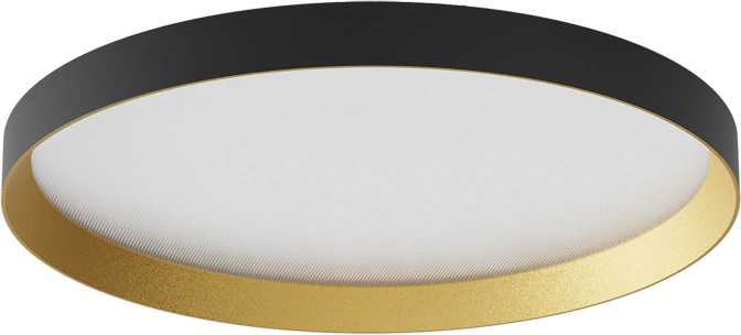 Lubinis šviestuvas 40W LED paviršinis šviestuvas DAMA, juodos/aukso sp., 3000/4000/5000K, 35cm, 01-3750