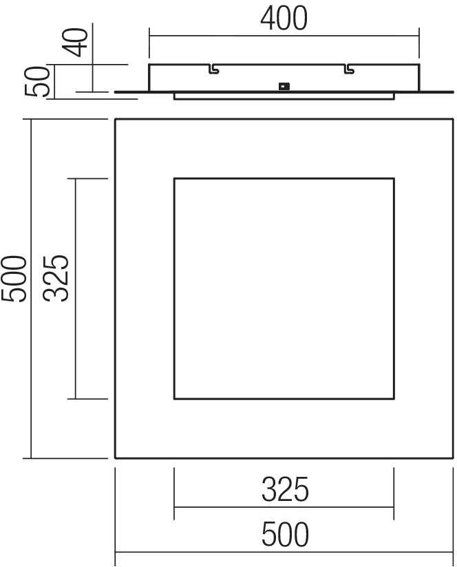 Lubinis šviestuvas 40W LED paviršinis šviestuvas TATAMI, matinės aukso sp., 3000/4000/6500K