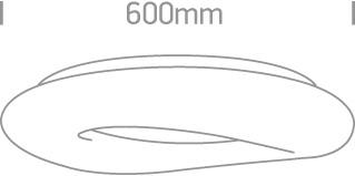 Lubinis šviestuvas 40W LED paviršinis šviestuvas, baltas, 3000K, 62148B/W