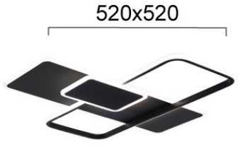Lubinis šviestuvas 42W LED paviršinis šviestuvas BRENDA, juodas, 3000K, 4316400