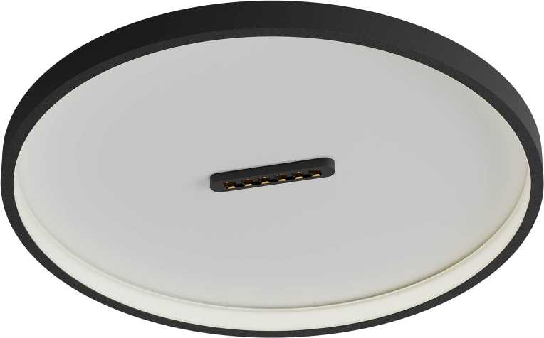 Lubinis šviestuvas 44W LED paviršinis šviestuvas BUTTON, juodas, 3000K, dimeriuojamas, 01-3830