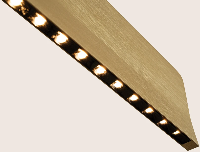 Pakabinamas šviestuvas 46W LED pakabinamas linijinis šviestuvas, juodos/aukso sp., 3000K, dimeriuojamas, 25196