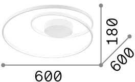 47W LED lubinis šviestuvas OZ, juodas, 4000K, 342320