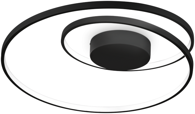 47W LED lubinis šviestuvas OZ, juodas, 2700K, 342290