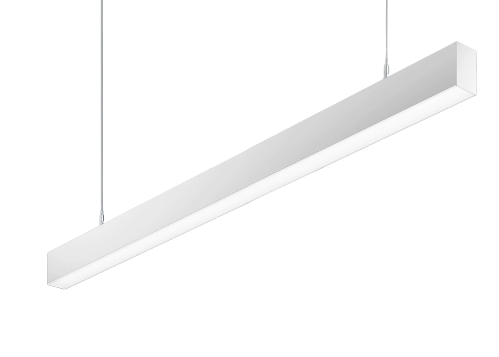 Pakabinamas šviestuvas 49W LED pakabinamas linijinis šviestuvas X-LINE SLIM L-DOWN, anoduoto aliuminio sp., 4000K, DALI