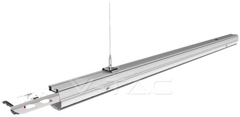 Pakabinamas šviestuvas 50W LED pakabinamas linijinis šviestuvas, 4000K, šviestuvai gali būti jungiami tarpusavyje
