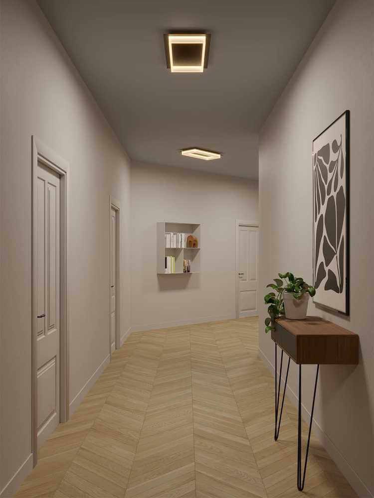 Lubinis šviestuvas 50W LED paviršinis šviestuvas PERIMETRO, juodas, 3000/4000/6500K