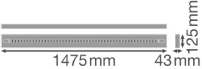 52W LED linijinis šviestuvas LINEAR INDIVILED DIRECT, baltas, 4000K, DALI, 150cm