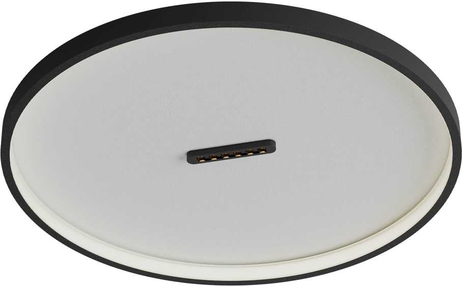 Lubinis šviestuvas 52W LED paviršinis šviestuvas BUTTON, juodas, 3000K, dimeriuojamas, 01-3832