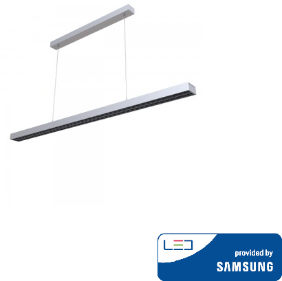 Pakabinamas šviestuvas 60W LED pakabinamas linijinis šviestuvas V-TAC, sidabrinis, dimeriuojamas, 4000K (natūraliai balta), SAMSUNG LED chip