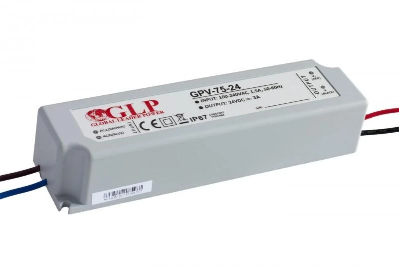 Pakabinamas šviestuvas Global Leader Power 72W LED maitinimo šaltinis GLP 24V, IP67