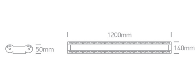Pakabinamas šviestuvas 80W LED paviršinis/pakabinamas linijinis šviestuvas, baltas, 4000K, 38280/W/C