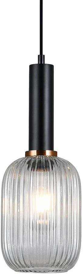 Italux Pakabinamas šviestuvas PND-5588-1M-BK+CL