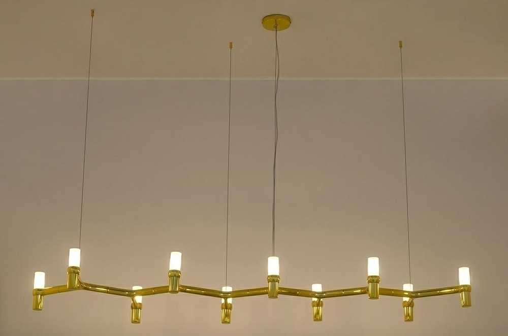 Pakabinamas šviestuvas ATOMIC LONG, 10xG9, aukso sp.