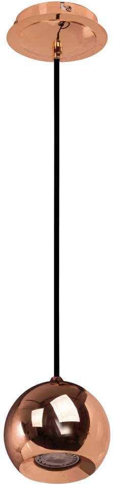 Pakabinamas šviestuvas BALL, GU10, juodos/vario sp., 4141401