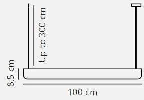 Nordlux Pakabinamas šviestuvas BEAU 100, S14S, juodas, su 15W S14S LED lempa