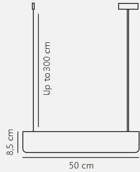 Nordlux Pakabinamas šviestuvas BEAU 50, S14S, juodas, su 8W S14S LED lempa