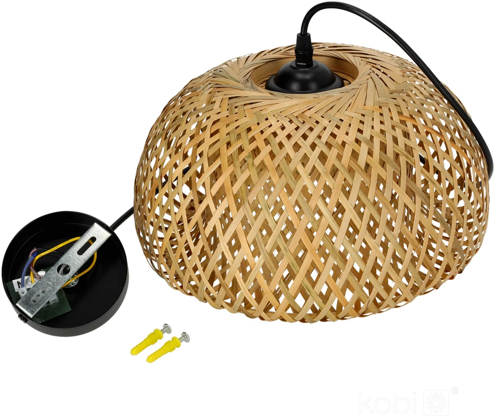Pakabinamas šviestuvas BOHO BAKU S, E27, medžio sp.