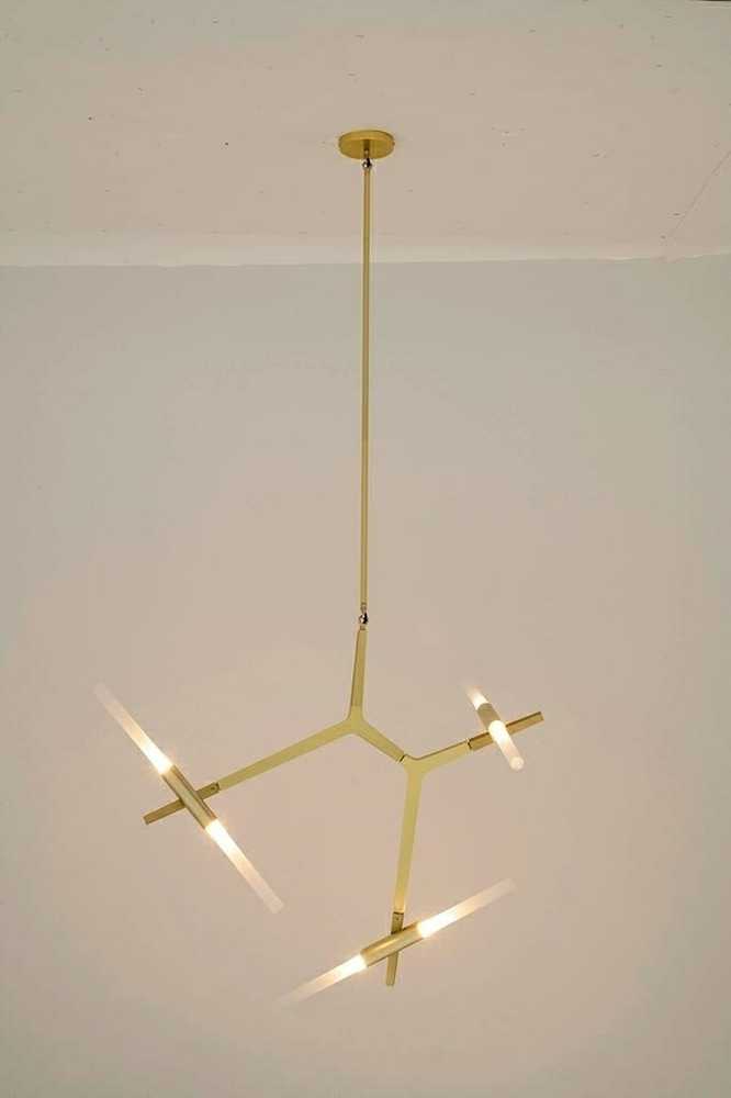 Pakabinamas šviestuvas CANDELABR 6, 6xG9, aukso sp.