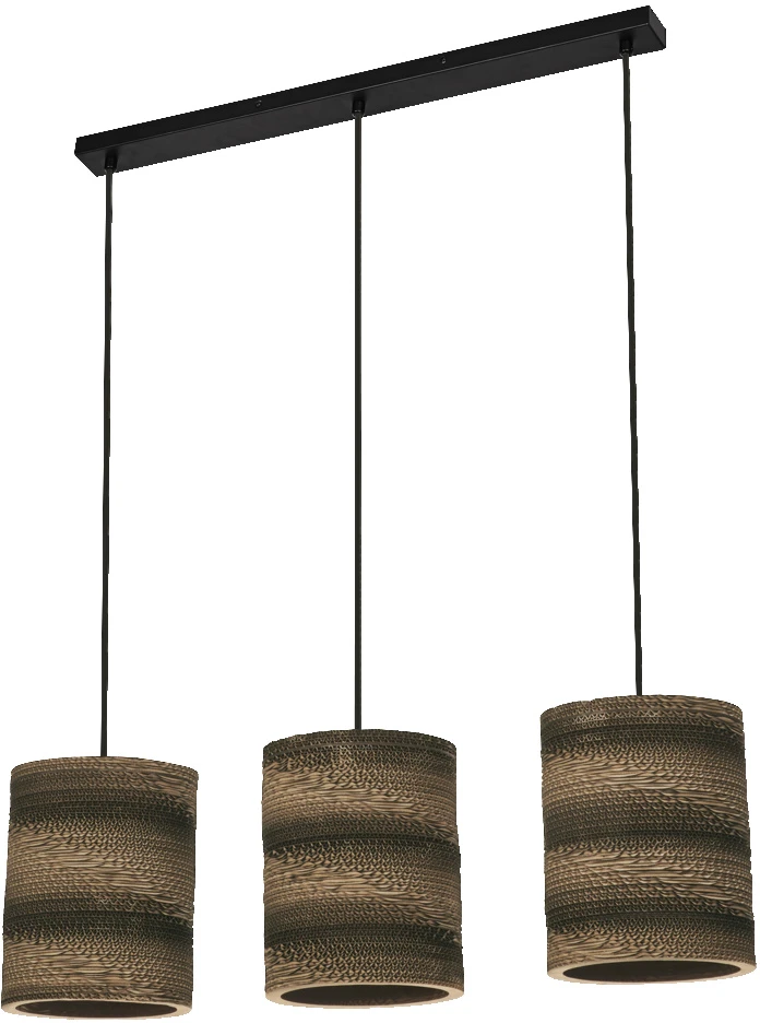 Pakabinamas šviestuvas CARDBOARD, 3xE27, rudas